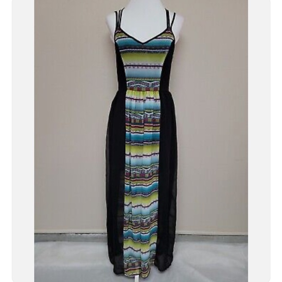 SANS SOUCI sheer see through skirt maxi dress size M - Picture 2 of 16